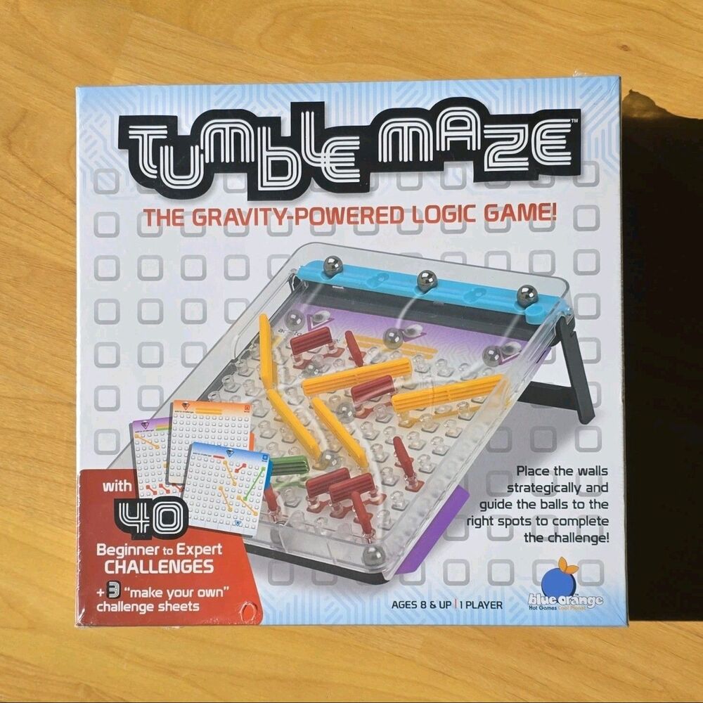 NEW Tumblemaze Blue Orange Games Logic Puzzle Game Brain Teaser Kids Toy Sealed